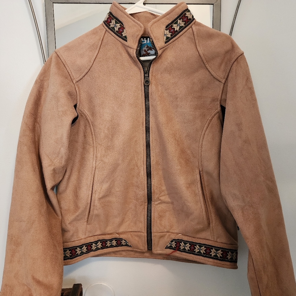 Suede crop jacket